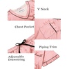 Ekouaer Silk Pajama for Women Short Sleeve Satin Pj Set Two Piece XS-XXL | loungewear or daily wear,Valentine’s Day, Bridal Party, Honeymoon Vacation and Anniversaries Gift ,walking,enjoying coffee(Pink Stripes)
