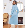 Ekouaer Women Kimono Robes Full Length Knit Bathrobe Lightweight Sleepwear | Long Loungewear, Soft Lightweight Fabric, Christmas Day, Valentine’s Day, Bridal Party(Light Blue)