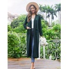 Ekouaer Women Kimono Robes Full Length Knit Bathrobe Lightweight Sleepwear | Long Loungewear, Soft Lightweight Fabric, Christmas Day, Valentine’s Day, Bridal Party(Deep Green)