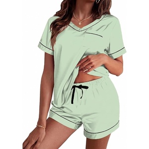 Ekouaer Silk Pajama for Women Short Sleeve Satin Pj Set Two Piece XS-XXL | loungewear or daily wear,Valentine’s Day, Bridal Party, Honeymoon Vacation and Anniversaries Gift ,walking,enjoying coffee(Light Green)