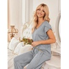 Ekouaer 2 Pack Womens Pajama Set Short Sleeve Sleepwear Soft Pjs Lounge Set(Pink/Light Gray)