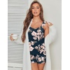 Ekouaer Pajama for Women Set 2 Piece Ruffle Cami Top and Shorts Pjs | Soft Sleepwear, Lightweight Sexy Sleep Pj for Lounging, Date Nights, Honeymoon, Bridal Preparation, Holidays, or Wedding Day(Navy Blue Flower)