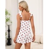 Ekouaer Pajama for Women Set 2 Piece Ruffle Cami Top and Shorts Pjs | Soft Sleepwear, Lightweight Sexy Sleep Pj for Lounging, Date Nights, Honeymoon, Bridal Preparation, Holidays, or Wedding Day(Strawberry Watermelon)