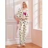 Ekouaer Pajamas Womens Long Sleeve Sleepwear Button Down Loungewear Pjs Set(Apricot Butterfly)