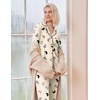 Ekouaer Pajamas Womens Long Sleeve Sleepwear Button Down Loungewear Pjs Set(Apricot Butterfly)
