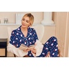 Ekouaer Pajamas Womens Long Sleeve Sleepwear Button Down Loungewear Pjs Set(Christmas Navy)