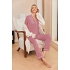 Ekouaer Pajamas Womens Long Sleeve Sleepwear Button Down Loungewear Pjs Set(Dusty Pink)