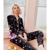 Ekouaer Pajamas Womens Long Sleeve Sleepwear Button Down Loungewear Pjs Set(Floral Black Pink)