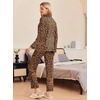 Ekouaer Pajamas Womens Long Sleeve Sleepwear Button Down Loungewear Pjs Set(Leopard)