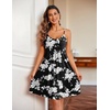 Ekouaer Womens Racerback Sleeveless Nightgown Night Dress Soft Sleep Shirts | Adjustable Spaghetti Strap Nightgown, A-line Fit Any Figure, Easy-wearing Sleepwear, Nighty for Special Night, Lounge Outside(Black Floral)