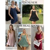 Ekouaer Womens Racerback Sleeveless Nightgown Night Dress Soft Sleep Shirts | Adjustable Spaghetti Strap Nightgown, A-line Fit Any Figure, Easy-wearing Sleepwear, Nighty for Special Night, Lounge Outside(Black White Floral)