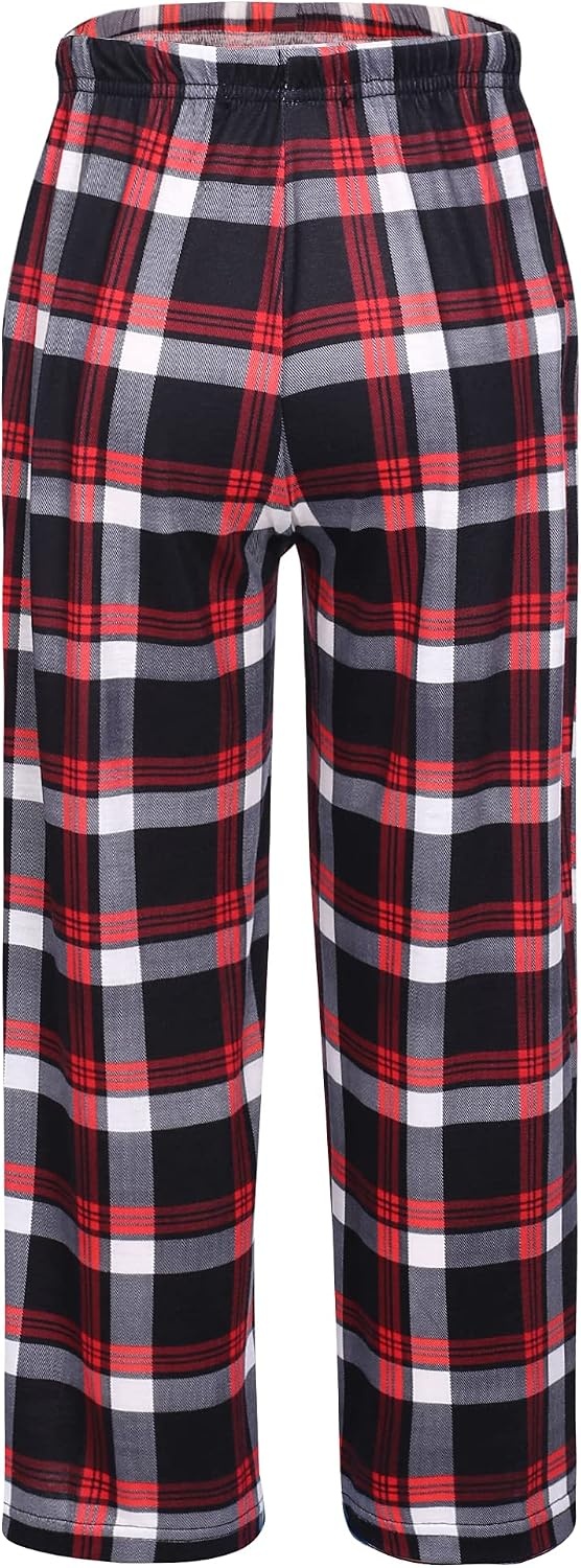 image:imageEkouaer Boys Pajama Pants Plaid Bottoms Comfy Elastic Waist Pjs BottomsAyarn Dyed Lattice2