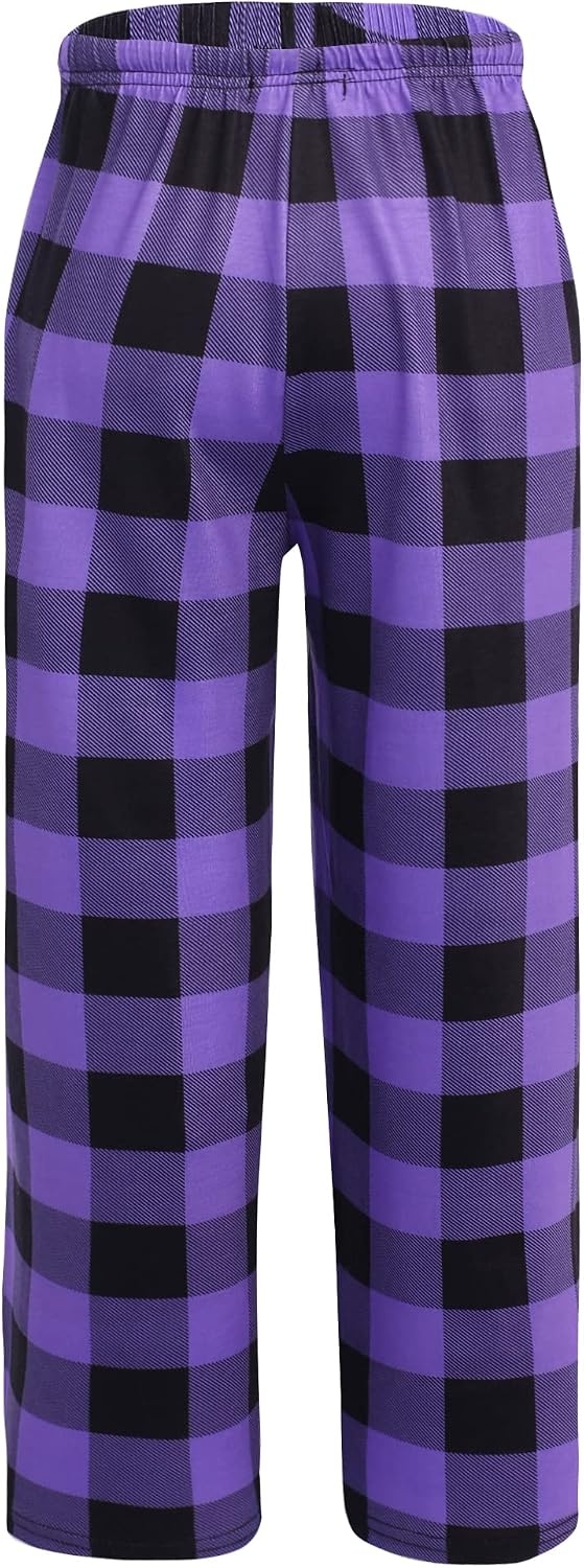 image:imageEkouaer Boys Pajama Pants Plaid Bottoms Comfy Elastic Waist Pjs BottomsPattern6