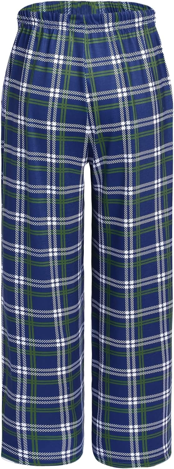 image:imageEkouaer Boys Pajama Pants Plaid Bottoms Comfy Elastic Waist Pjs BottomsYarn Dyed Lattice12