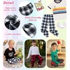 Ekouaer Boys Pajama Pants Plaid Bottoms Comfy Elastic Waist Pjs Bottoms(A-yarn Dyed Lattice16-black)