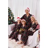 Ekouaer Christmas Family Matching Pajamas Long Sleeve Button Down Pj Set(Christmas Black)