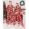 Ekouaer Christmas Family Matching Pajamas Long Sleeve Button Down Pj Set(Deep Red Santa Claus)