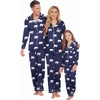 Ekouaer Christmas Family Matching Pajamas Long Sleeve Button Down Pj Set(Navy Blue/Bear)