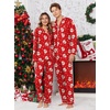Ekouaer Christmas Family Matching Pajamas Long Sleeve Button Down Pj Set(Red Santa Claus)