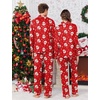 Ekouaer Christmas Family Matching Pajamas Long Sleeve Button Down Pj Set(Red Santa Claus)