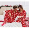 Ekouaer Christmas Family Matching Pajamas Long Sleeve Button Down Pj Set(Red Santa Claus)