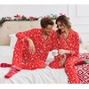 Ekouaer Christmas Family Matching Pajamas Long Sleeve Button Down Pj Set(Red/Tree/Sock)
