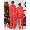 Ekouaer Christmas Family Matching Pajamas Long Sleeve Button Down Pj Set(Red/Tree/Sock)