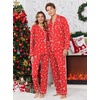 Ekouaer Christmas Family Matching Pajamas Long Sleeve Button Down Pj Set(Red/Tree/Sock)