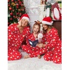 Ekouaer Christmas Family Matching Pajamas Long Sleeve Button Down Pj Set(Red/Xmas Tree)