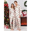 Ekouaer Christmas Family Matching Pajamas Long Sleeve Button Down Pj Set(White/Christmas Elements)