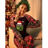 Ekouaer Christmas Pajamas for Women Cute Print Long Sleeve Pj Lounge Set(Pat11_red Ho)