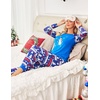 Ekouaer Christmas Pajamas for Women Cute Print Long Sleeve Pj Lounge Set(Pat13_snowman & Tree)