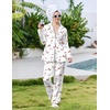 Ekouaer Pajamas For Women Silk Pjs Long Sleeve Button Down Lounge Sets(1-white Heart)