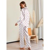 Ekouaer Pajamas For Women Silk Pjs Long Sleeve Button Down Lounge Sets(White With Red Heart)