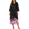 Ekouaer Robes for Women Zipper Robe 3/4 Sleeves Housecoat with Pockets(Cherry Blossoms)