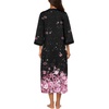 Ekouaer Robes for Women Zipper Robe 3/4 Sleeves Housecoat with Pockets(Cherry Blossoms)