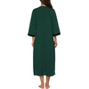 Ekouaer Robes for Women Zipper Robe 3/4 Sleeves Housecoat with Pockets(Dark Green)