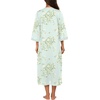 Ekouaer Robes for Women Zipper Robe 3/4 Sleeves Housecoat with Pockets(Floral Light Green)