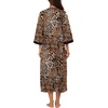 Ekouaer Robes for Women Zipper Robe 3/4 Sleeves Housecoat with Pockets(Leopard Print)