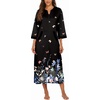 Ekouaer Robes for Women Zipper Robe 3/4 Sleeves Housecoat with Pockets(Style 1-butterfly Floral)