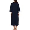 Ekouaer Robes for Women Zipper Robe 3/4 Sleeves Housecoat with Pockets(Style 1-navy)