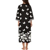 Ekouaer Robes for Women Zipper Robe 3/4 Sleeves Housecoat with Pockets(Style 1-pat10)