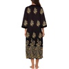 Ekouaer Robes for Women Zipper Robe 3/4 Sleeves Housecoat with Pockets(Style 1-pat12)