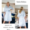 Ekouaer Silk Robes for Women Lace Trim Kimono Bathrobe Bridal Robe(Light Blue)