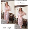 Ekouaer Silk Robes for Women Lace Trim Kimono Bathrobe Bridal Robe(Light Pink)