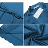 Ekouaer Silk Robes for Women Lace Trim Kimono Bathrobe Bridal Robe(Peacock Blue)