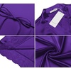 Ekouaer Silk Robes for Women Lace Trim Kimono Bathrobe Bridal Robe(Purple)