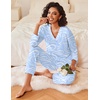 Ekouaer Womens Pajamas Sets 2 Piece PJs Long Sleeve Sleepwear Loungewear(Curvy)