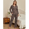 Ekouaer Womens Pajamas Sets 2 Piece PJs Long Sleeve Sleepwear Loungewear(Leopard)
