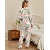 Ekouaer Womens Pajamas Sets 2 Piece PJs Long Sleeve Sleepwear Loungewear(Pink Forest)